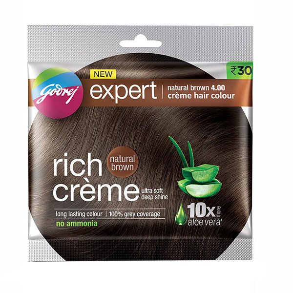 Buy Godrej Expert Rich Creme Hair Colour  Natural Brown 400 Pack of 4  Online at Best Price  Distacart