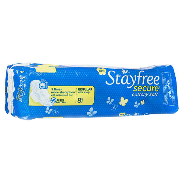 Stayfree® Secure Cottony Regular -Super Absorbent Sanitary Pads